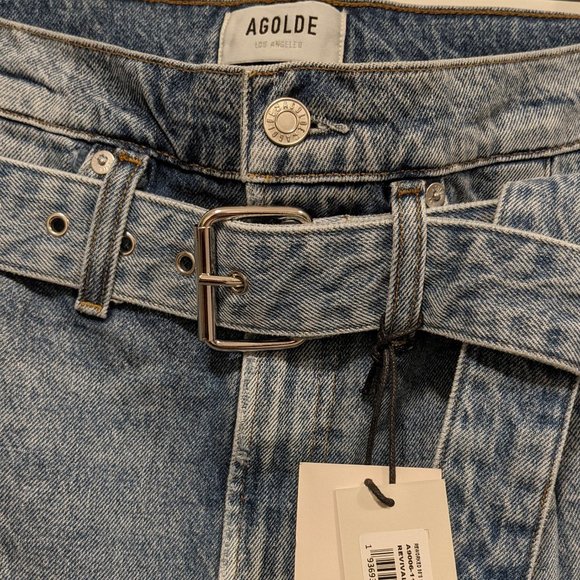 AGOLDE Reworked 90s High Rise Denim Shorts - Picture 3 of 6